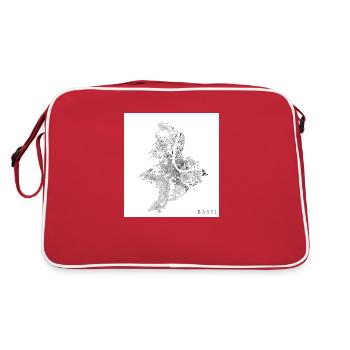 Schwarzplan Basel - Retro Tasche - Rot/Weiß - Hinten