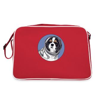 King Charles Cavalier Spaniel dans l’espace - Sac Retro - rouge/blanc - Dos