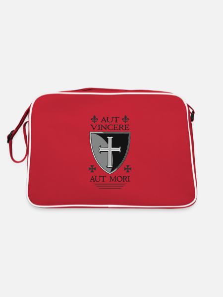 Bouclier croisé templier - Sac Retro - rouge/blanc - Dos