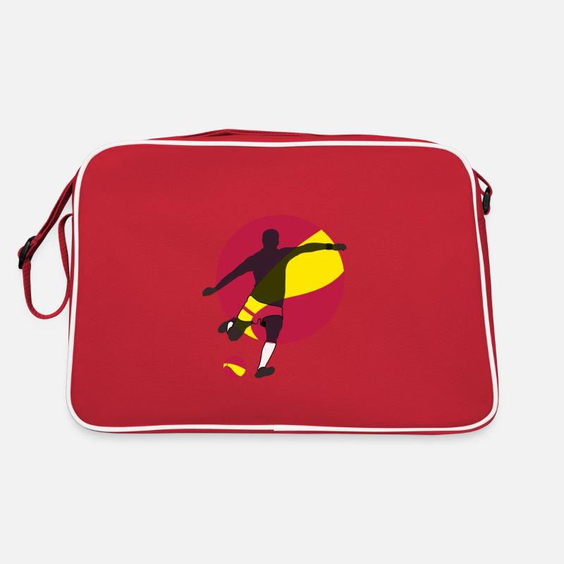 Fußball,Spanien - Retro Tasche - Rot/Weiß