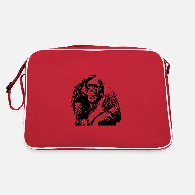 Schimpanse Retro Tasche