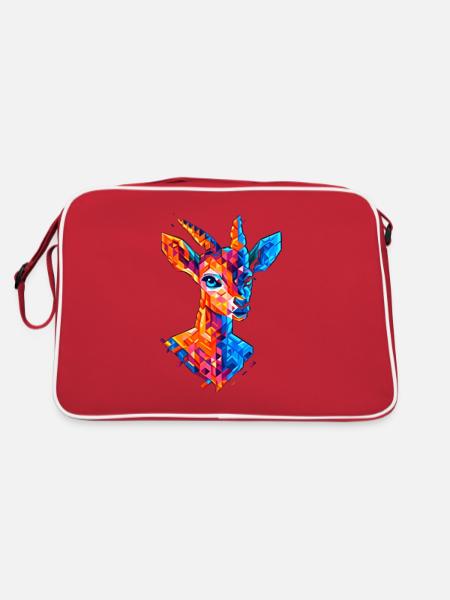Plolygon Goat - Retro Bag - red/white - Back