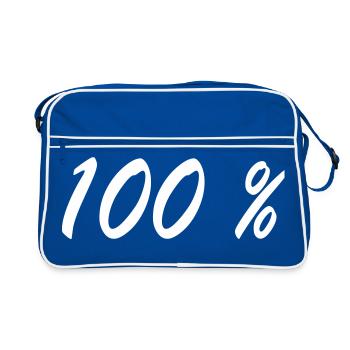 100 % - Sac Retro - bleu/blanc - Devant