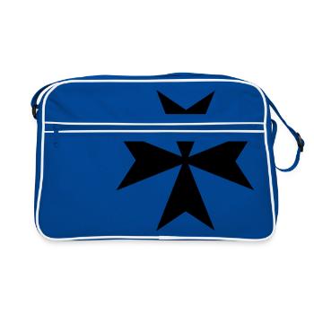 Croix de style maltais - Sac Retro - bleu/blanc - Devant