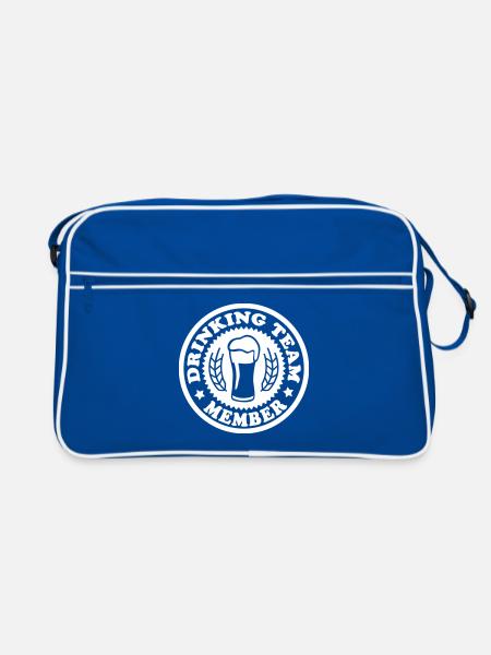 Drinking Team Member 01 - Retro Bag - blue/white - Front
