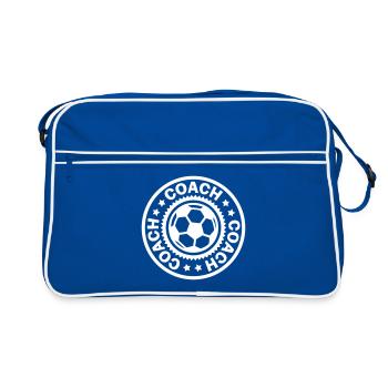 Entraîneur de football - Sac Retro - bleu/blanc - Devant