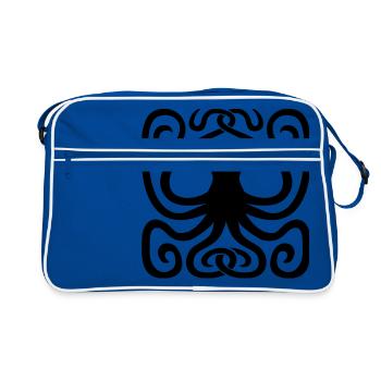 Octopus - Retro Bag - blue/white - Front