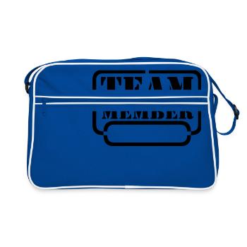 name your team member - Retro Bag - blue/white - Front