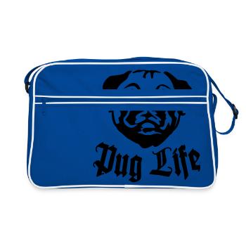 Pug Life - Sac Retro - bleu/blanc - Devant