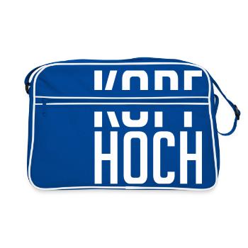 Motivation positive cadeau tête haut Loyal - Sac Retro - bleu/blanc - Devant