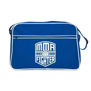 MMA Fighter (Wappen) - Retro Tasche - Blau/Weiß - Vorne