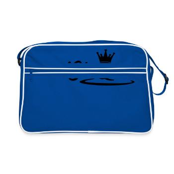 Ski Queen - snow Queen - ski ride snowboard - Retro Bag - blue/white - Front