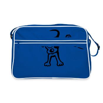 Peeing Paul - Retro Bag - blue/white - Front