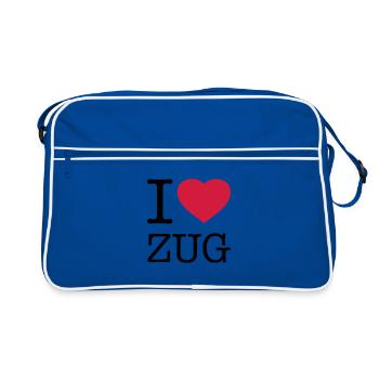 I LOVE ZUG - Sac Retro - bleu/blanc - Devant