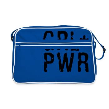 Girl Power - Retro Tasche - Blau/Weiß - Vorne