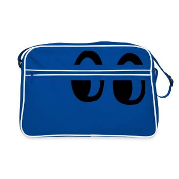 grands yeux - Sac Retro - bleu/blanc - Devant
