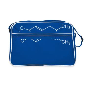 MDMA Molecule - Retro Bag - blue/white - Front