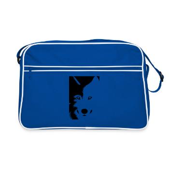 wolf - Retro Bag - blue/white - Front