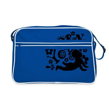 Born Yogi Baby (1c) - Retro Bag - blue/white - Front