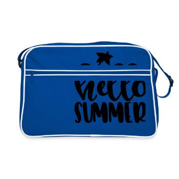 HELLO SUMMER - Retro Bag - blue/white - Front