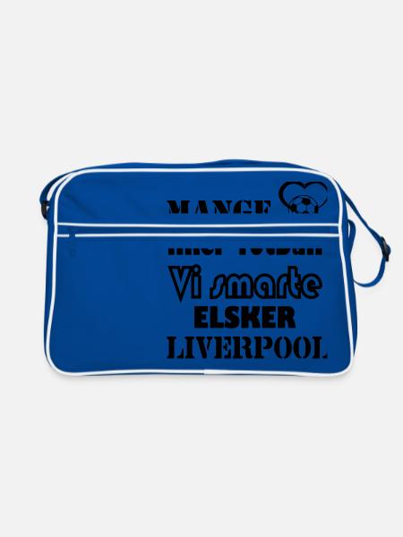 Vi smarte elsker liverpool - Retro veske - blå/hvit