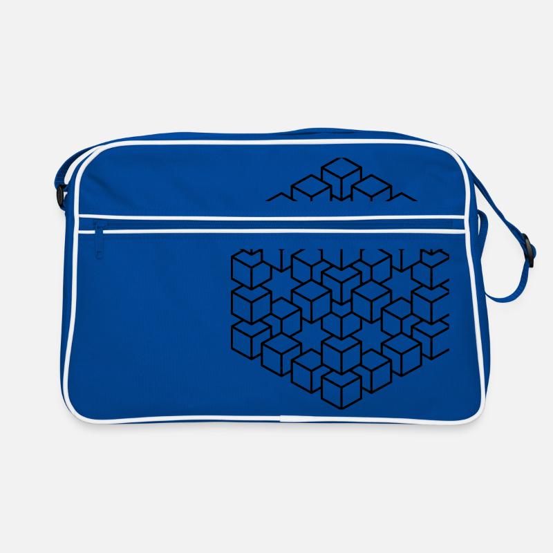 impossible figure Escher cube geometry fantasy Retro Bag