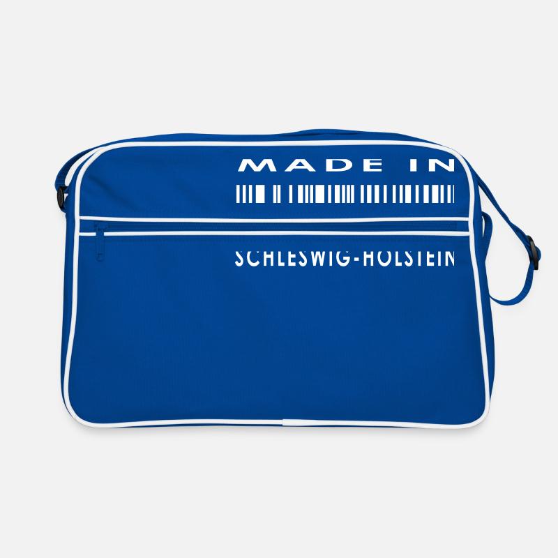 Made in Schleswig-Holstein - Retro Tasche - Blau/Weiß