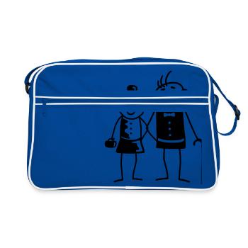 Grand-maman et grand-papa - Sac Retro - bleu/blanc - Devant