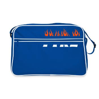 fire - feu - Sac Retro - bleu/blanc - Devant