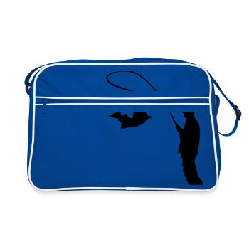 Fishing fisher man - Retro Bag - blue/white - Front