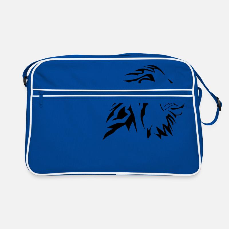 tshirt lion tribal vectoriel - Sac Retro - bleu/blanc