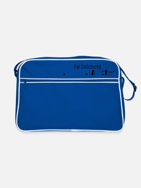 Parfaitement imparfaite - Sac Retro - bleu/blanc - Devant