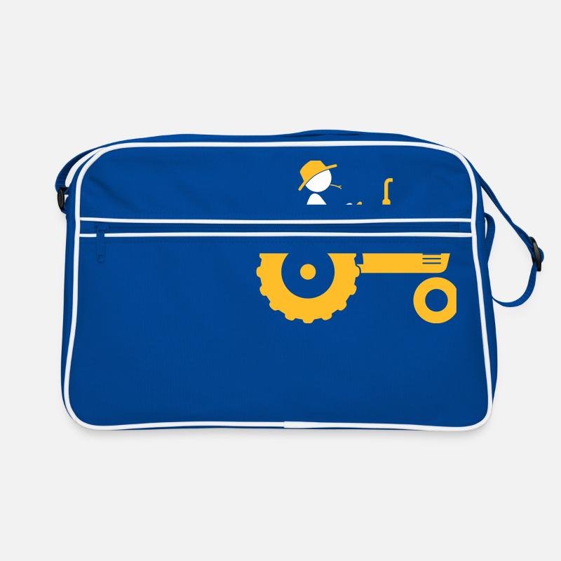 Farmer On Tractor Retro Bag