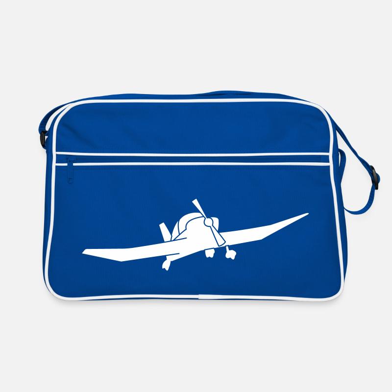 DR400 Robin Flugzeug Geschenk - Retro Tasche - Blau/Weiß