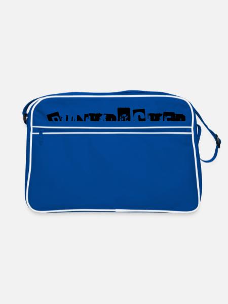 Cadeau du festival de musique Punk Rock Punk Rock - Sac Retro - bleu/blanc - Devant