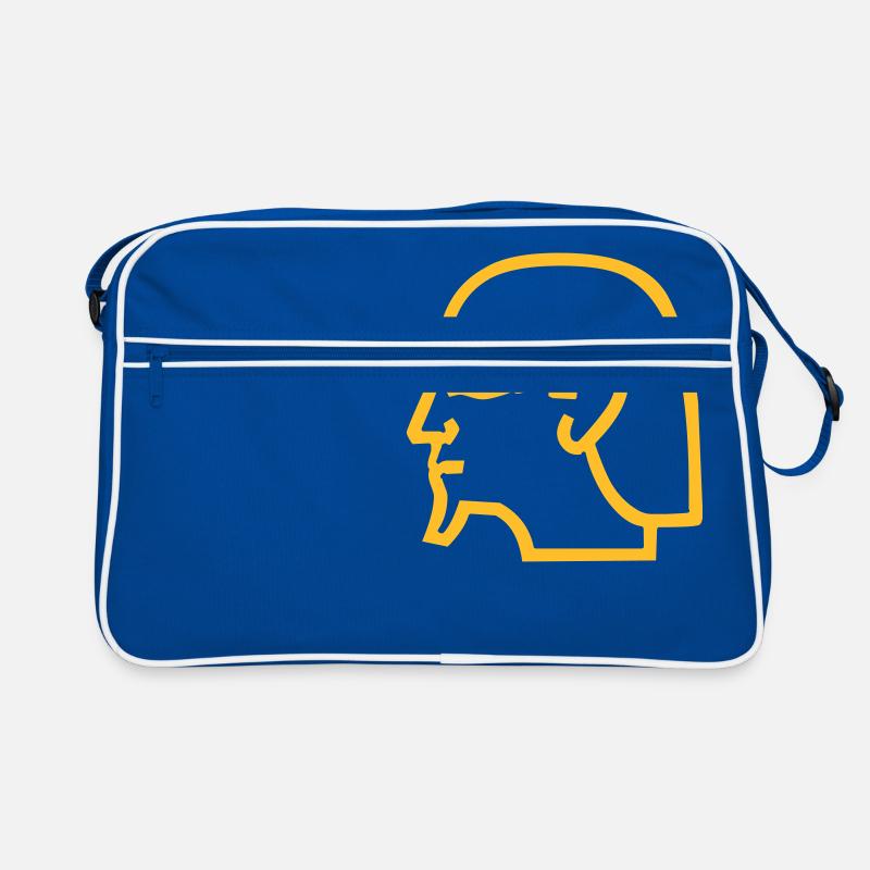 :: Hieroglyphe Kopf Retro Tasche