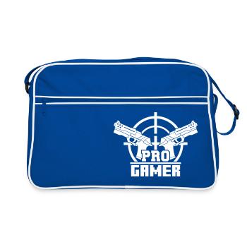Pro Gamer (Guns) - Retro Bag - blue/white - Front