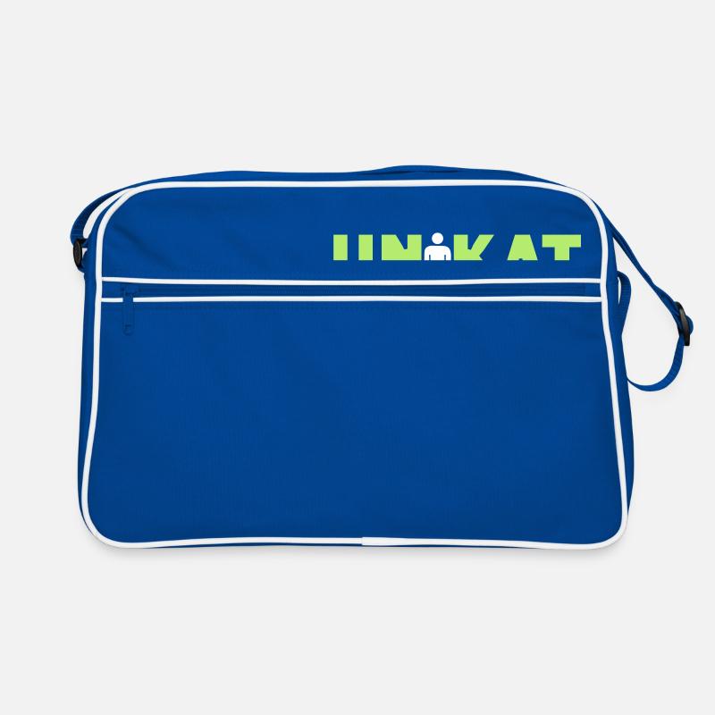Unikat - Retro Tasche - Blau/Weiß