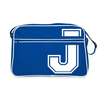 j - Retro Bag - blue/white - Front