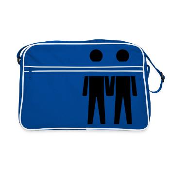 Two Guys - Retro Bag - blue/white - Front