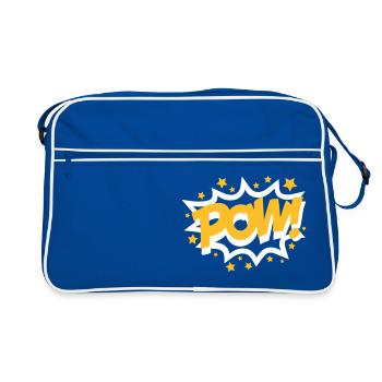 Pow (Explosion) - Retro Bag - blue/white - Front