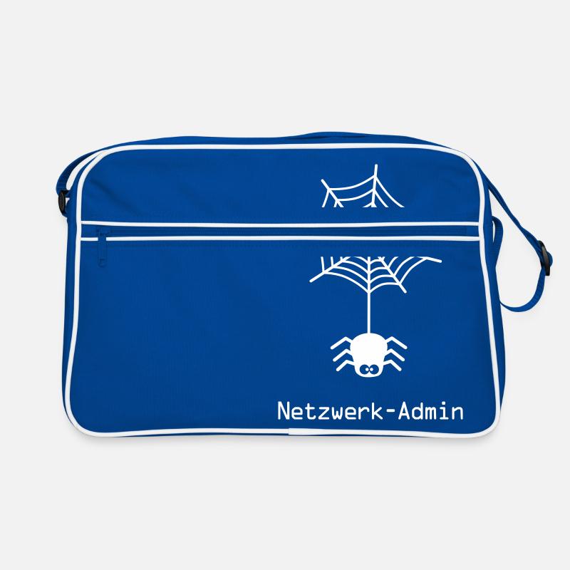 Spinne Netz Netzwerk Nerd Admin Administrator Retro Tasche