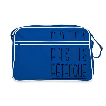Potes pastis pétanque - Sac Retro - bleu/blanc - Devant