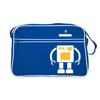 Robot #2_2c - Retro Bag - blue/white - Front