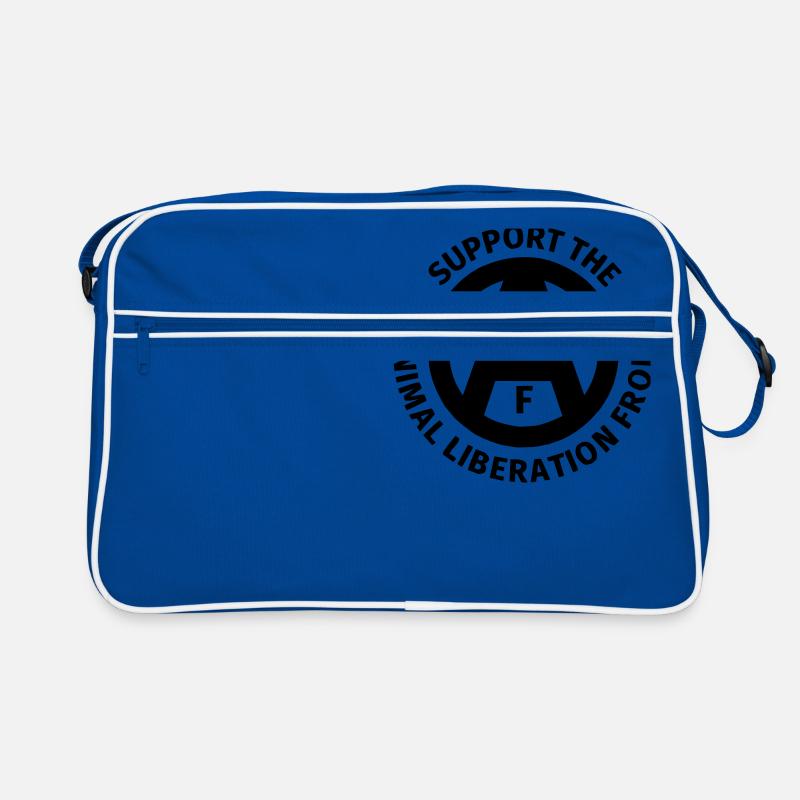 Animal Liberation Front - Retro Tasche - Blau/Weiß
