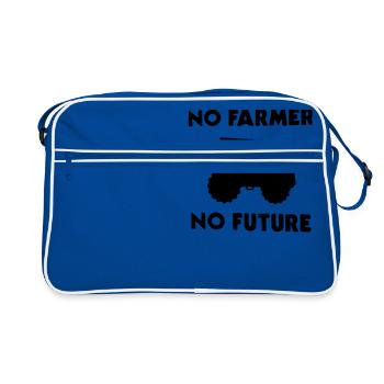 Pas d'agriculteur Pas de futurs agriculteurs qui se disent mariés - Sac Retro - bleu/blanc - Devant