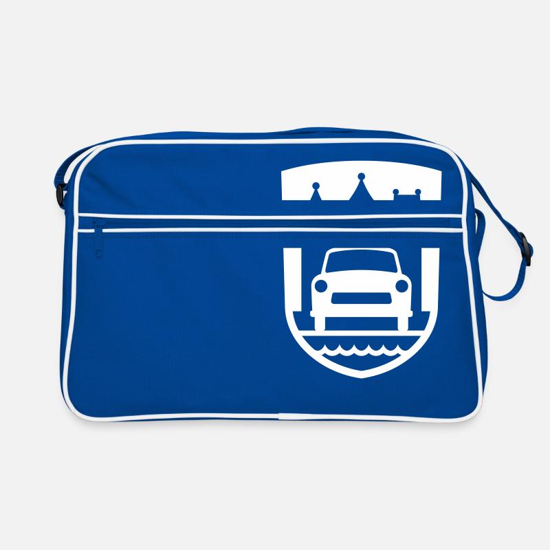  Trabi Zwickau Wappen - Retro Tasche - Blau/Weiß