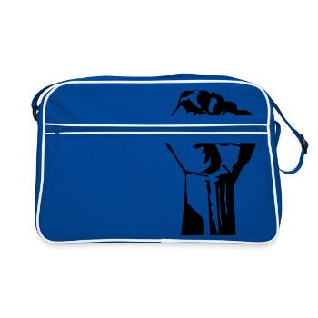 Faust - Retro Tasche - Blau/Weiß - Vorne