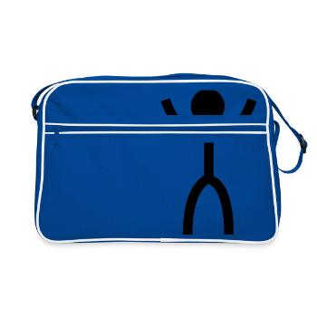 tshirt stickman debout - Sac Retro - bleu/blanc - Devant