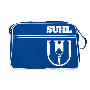 Simson Suhl Mopedsport S50 / S51 Logo - Retro Tasche - Blau/Weiß - Vorne